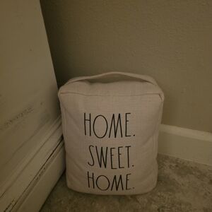 Rae Dunn Cream 'Home Sweet Home' Doorstop